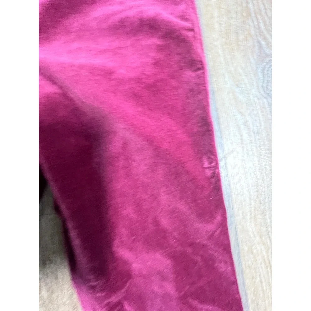 Lands End Velvet Slim Pants Womens 10 Burgundy Good Mid Rise Corduroy Trousers